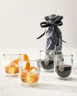 Tommy Bahama Upcycled Wine Bottle Gift Bag Black Outlet