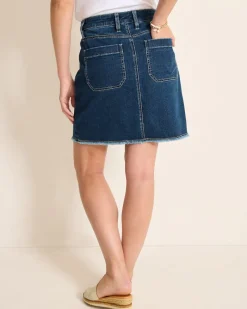 Tommy Bahama Utility Denim Skirt Sunset Blue Wash