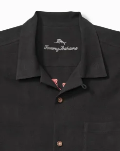 Tommy Bahama Vegas State of Mind Silk Camp Shirt Black Discount