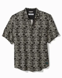 Tommy Bahama Veracruz Cay Palm Cascade Short-Sleeve Shirt Black Hot