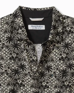 Tommy Bahama Veracruz Cay Palm Cascade Short-Sleeve Shirt Black Hot