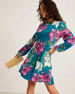 Tommy Bahama Villa Garden Long-Sleeve Short Dress Academy