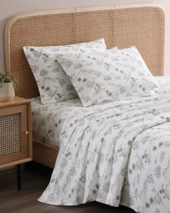 Tommy Bahama Vintage Map 4-Piece King Sheet Set Brown New