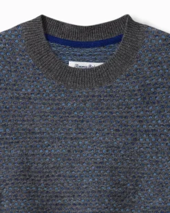 Tommy Bahama Walden Winter Crew Sweater Galaxy Blue New