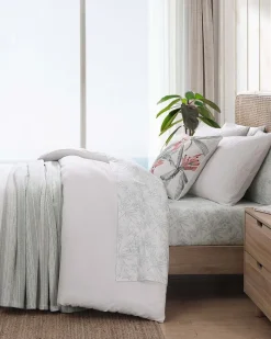 Tommy Bahama Wicker Woven 3-Piece King Comforter Set White Outlet