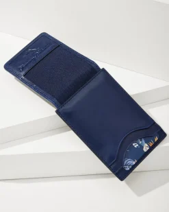 Tommy Bahama Wide Magnetic Wallet Navy Sale