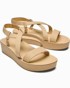 Tommy Bahama Women's Olukai® Onohi Strappy Platform Sandals Warm Beige Hot