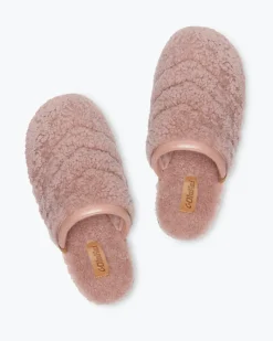 Tommy Bahama Women's OluKai® Pūpū Mua Fuzzy Slippers Pink Sea Salt