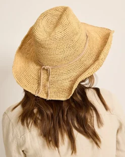 Tommy Bahama Zahara Raffia Cowboy Hat Natural/Gold New